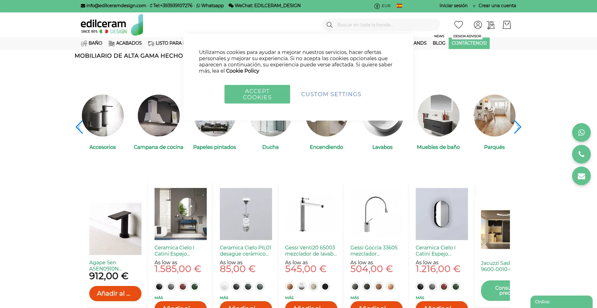 Website screenshot of Edilceramdesign.es