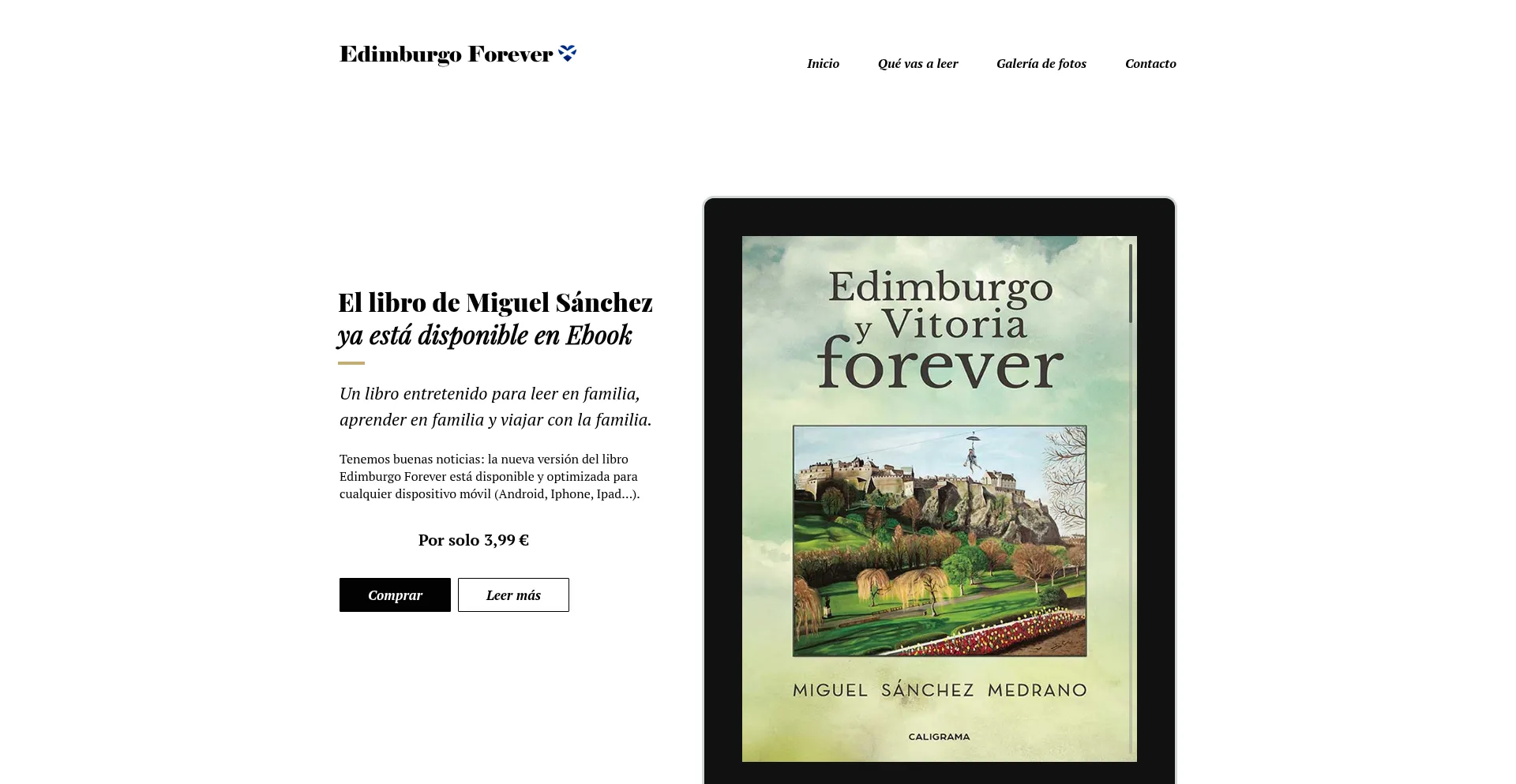 Website screenshot of Edinburghforever.com