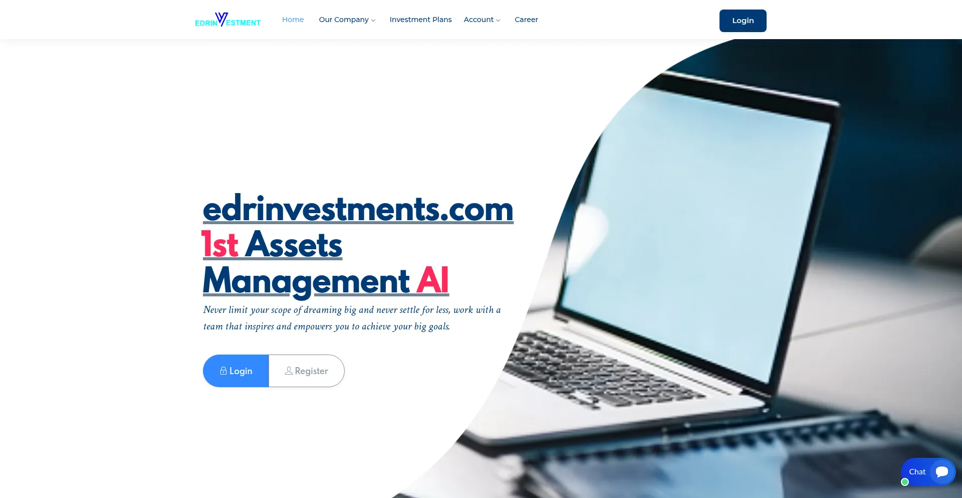 Website screenshot of Edrinvestments.com