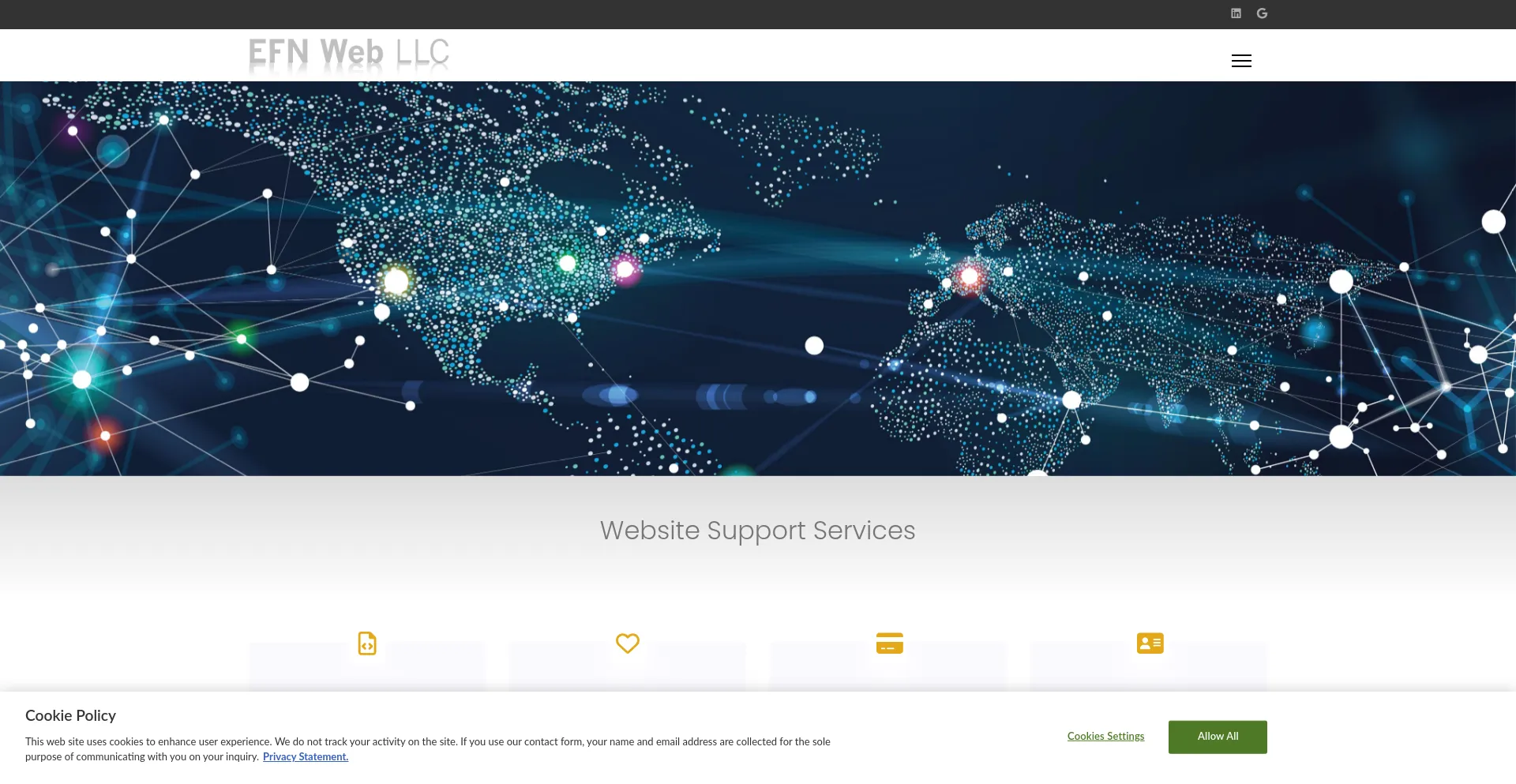 Website screenshot of Efnweb.com