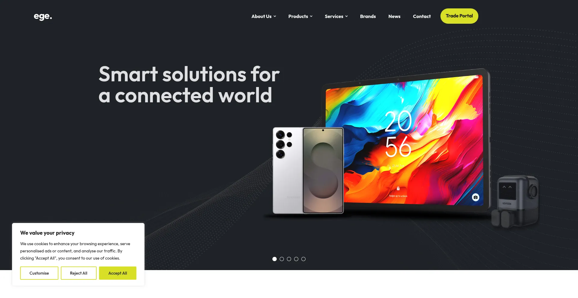 Website screenshot of Ege.co.uk