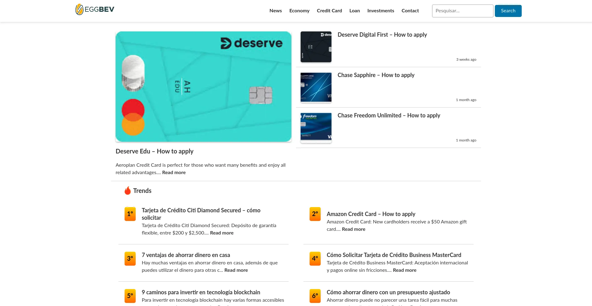 Website screenshot of Eggbev.com