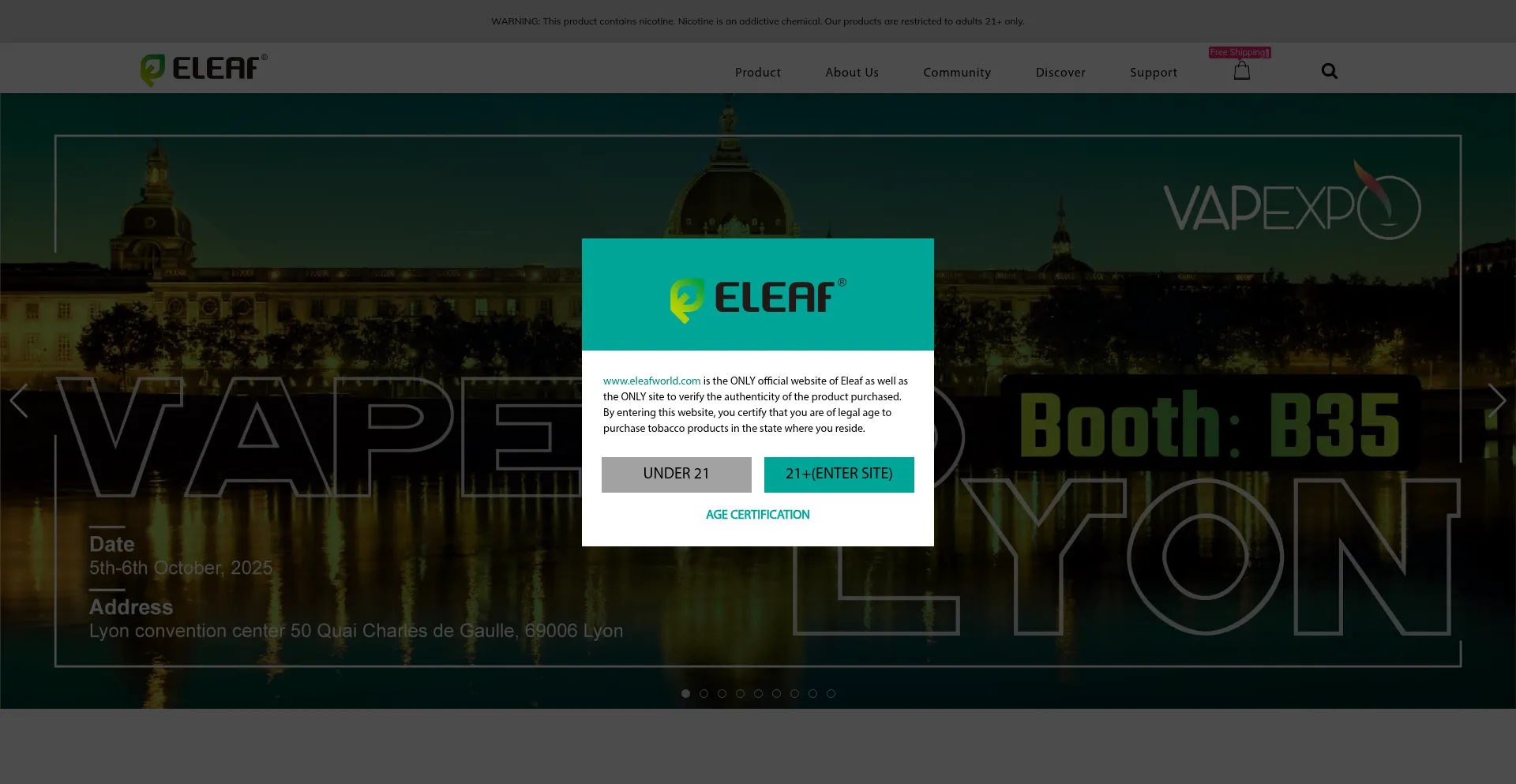 Eleafworld.com Screenshot