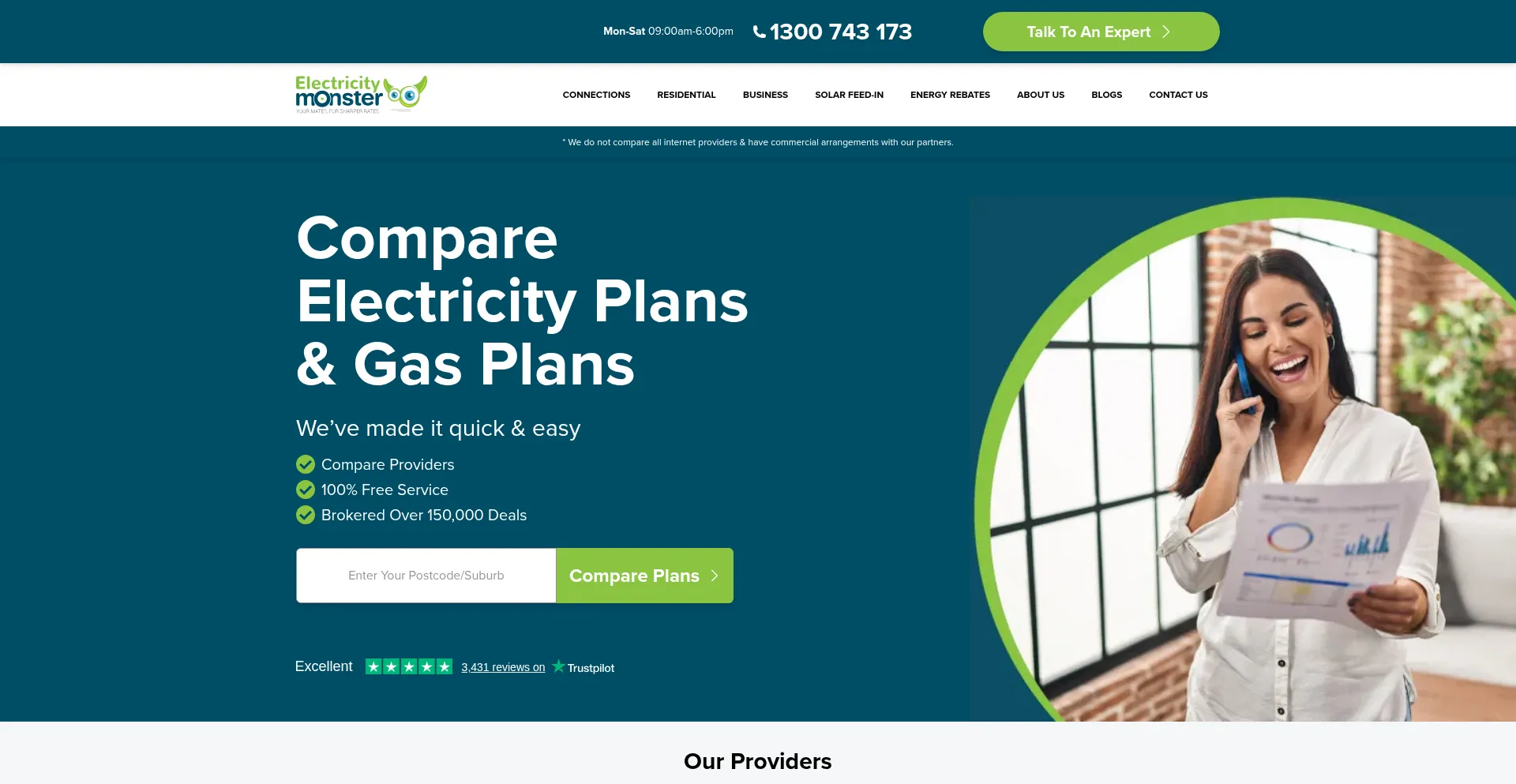 Electricitymonster.com.au Screenshot