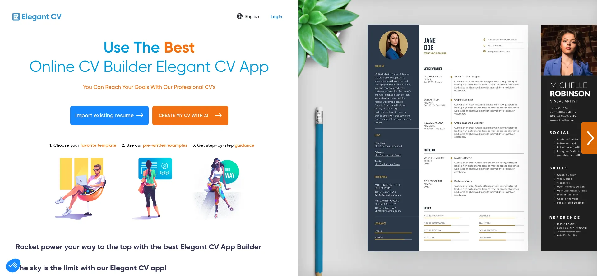 Elegantcv.app Screenshot