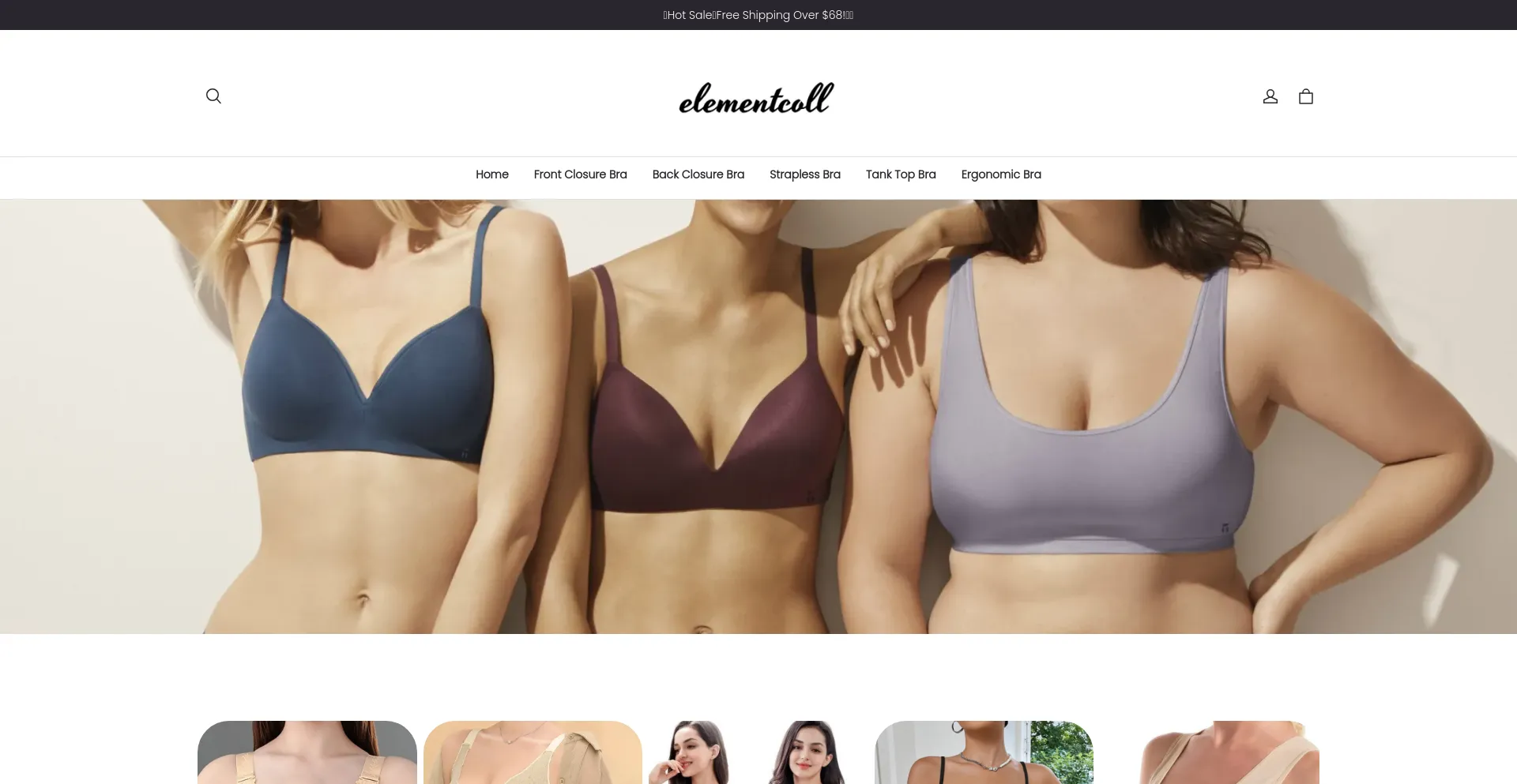 Website screenshot of Elementcoll.com