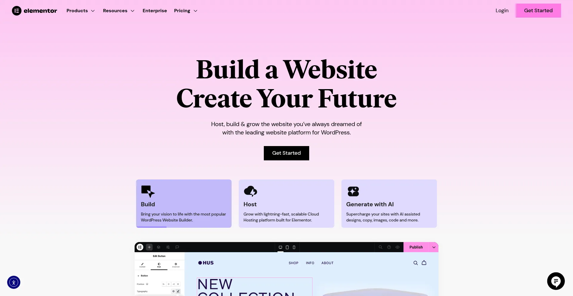 Elementor.com Screenshot
