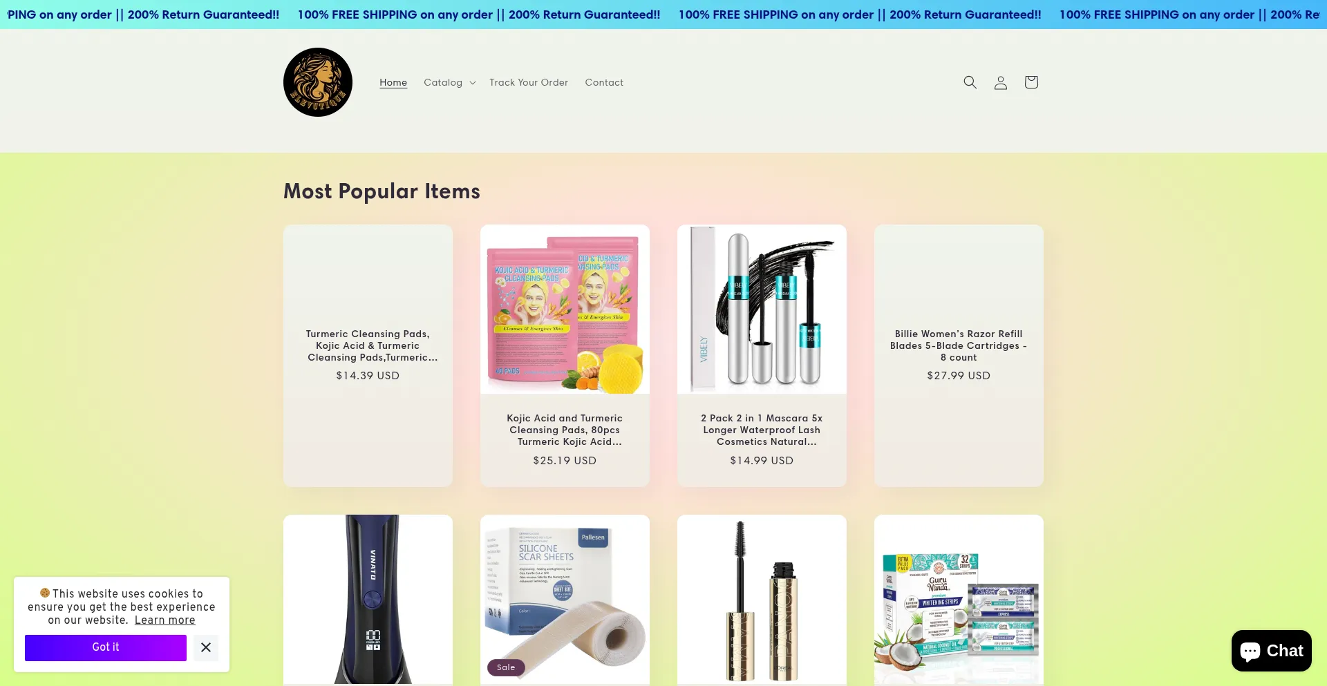 Website screenshot of Elevutique.com