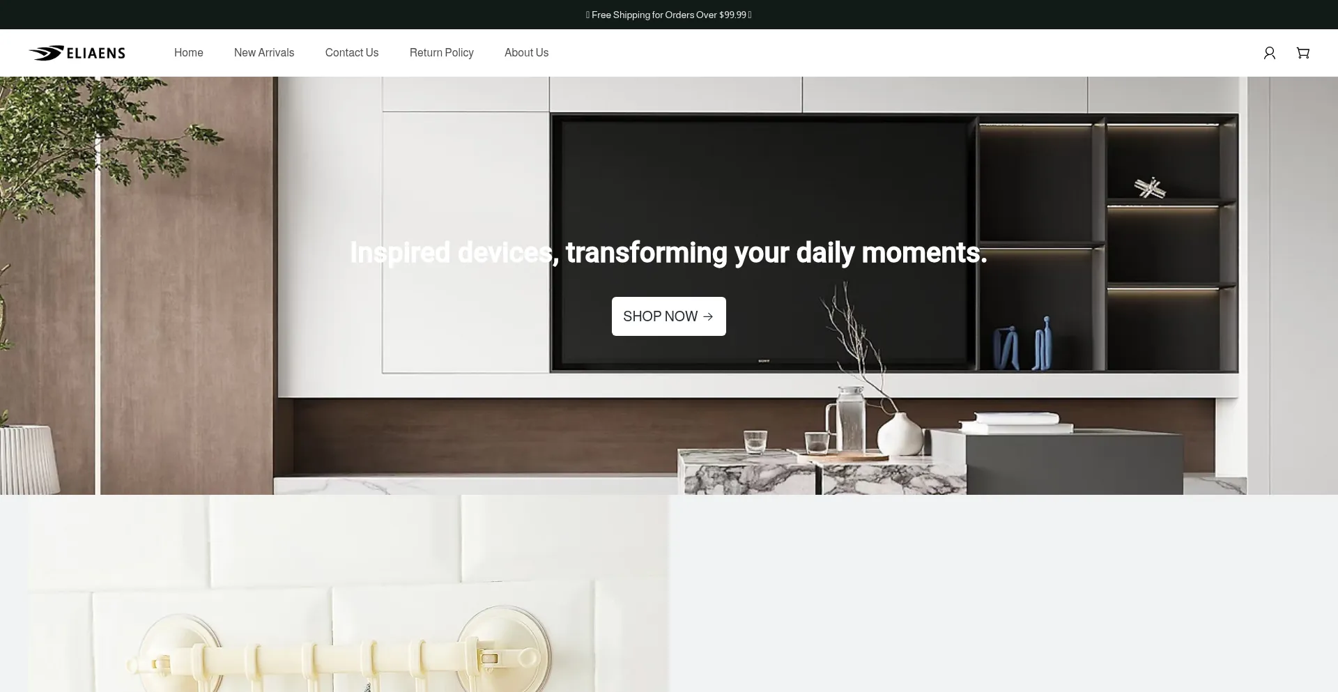 Website screenshot of Eliaens.com