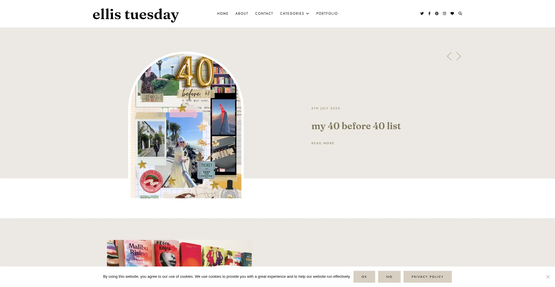 Website screenshot of Ellistuesday.com