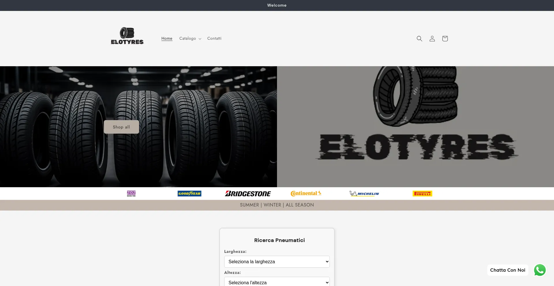 Website screenshot of Elotyres.com