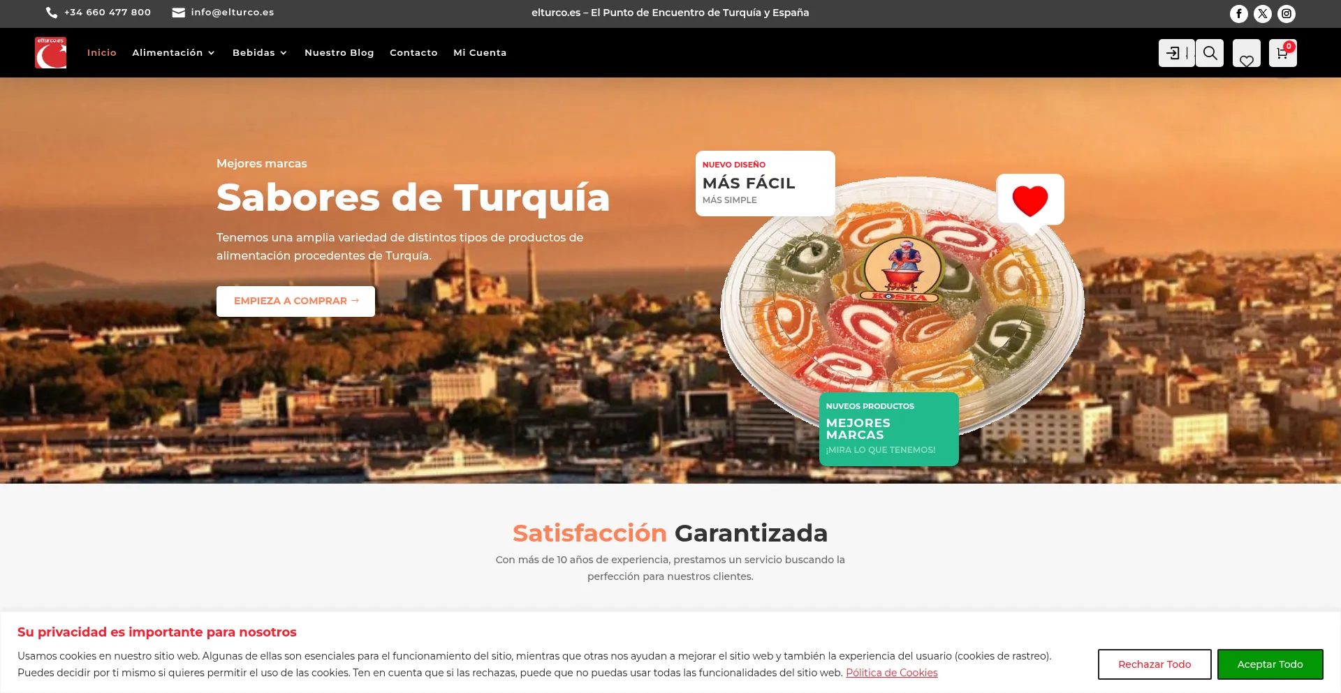 Website screenshot of Elturco.es