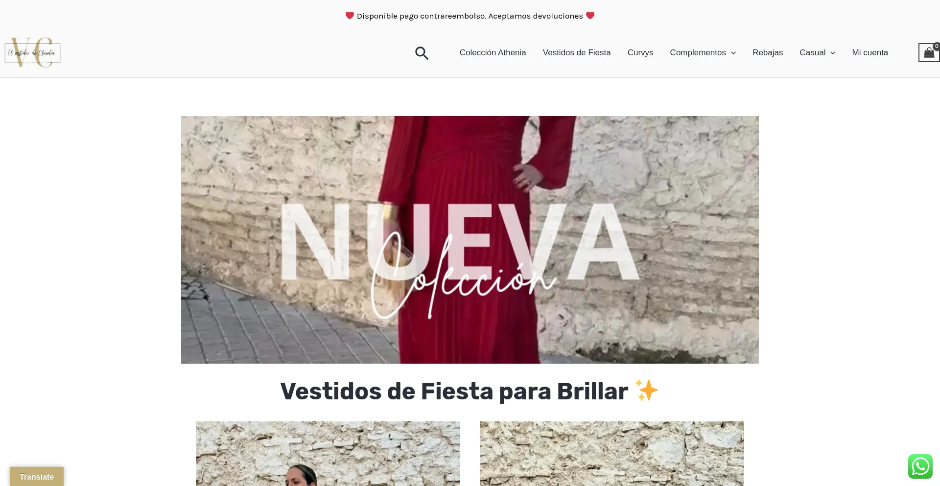 Website screenshot of Elvestidordeclaudia.com