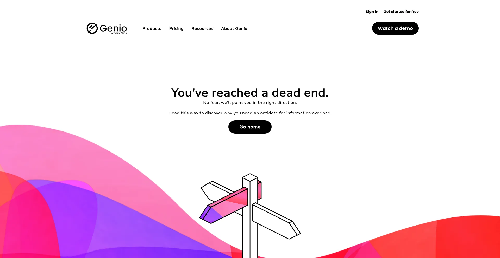 Website screenshot of Email.genio.co