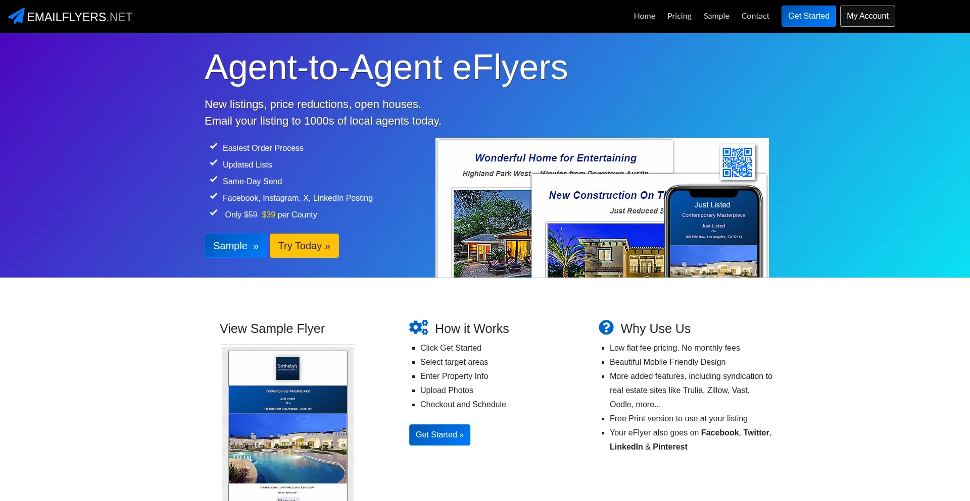 Emailflyers.net Screenshot