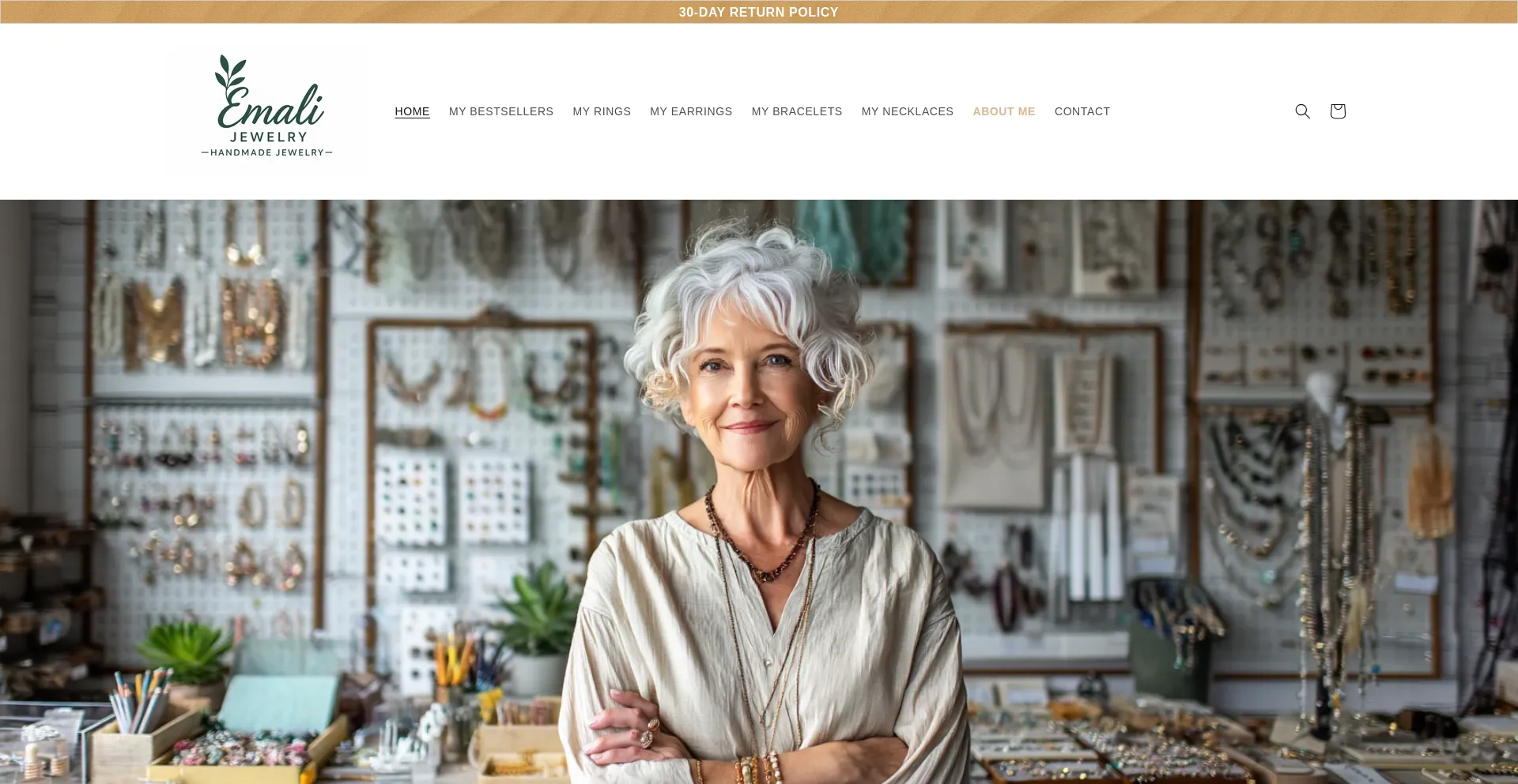 Website screenshot of Emalijewelry.com