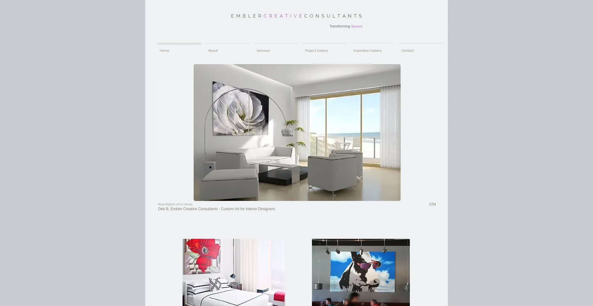 Website screenshot of Emblercreativeconsultants.com