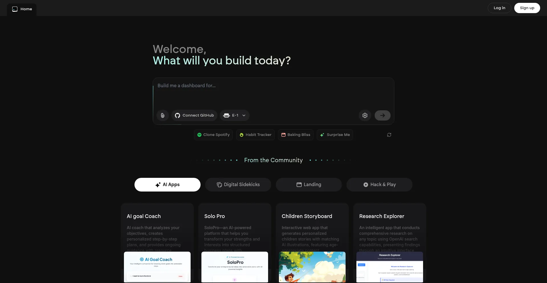 Emergent.sh Screenshot