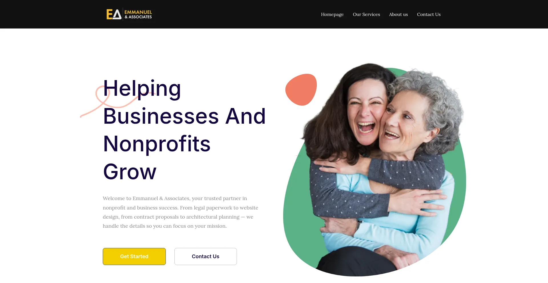 Website screenshot of Emmanuelassociates.io