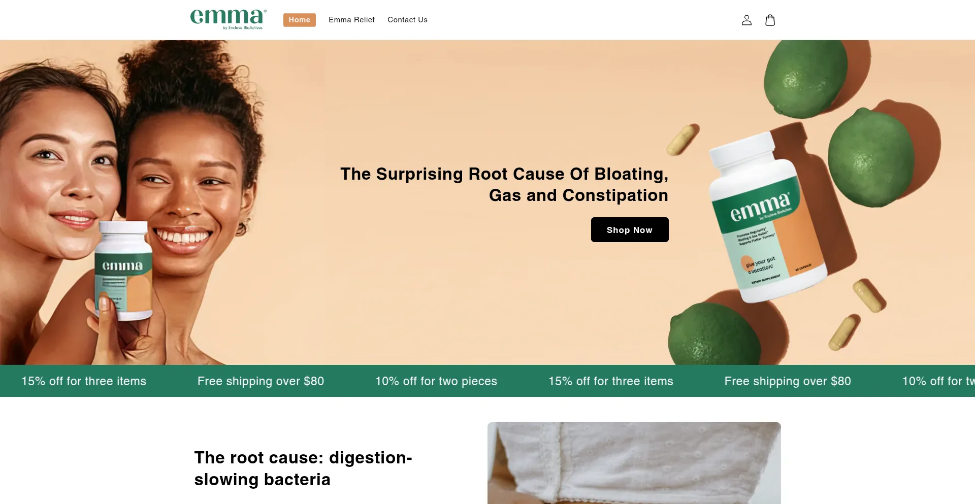 Website screenshot of Emmaredemption.com