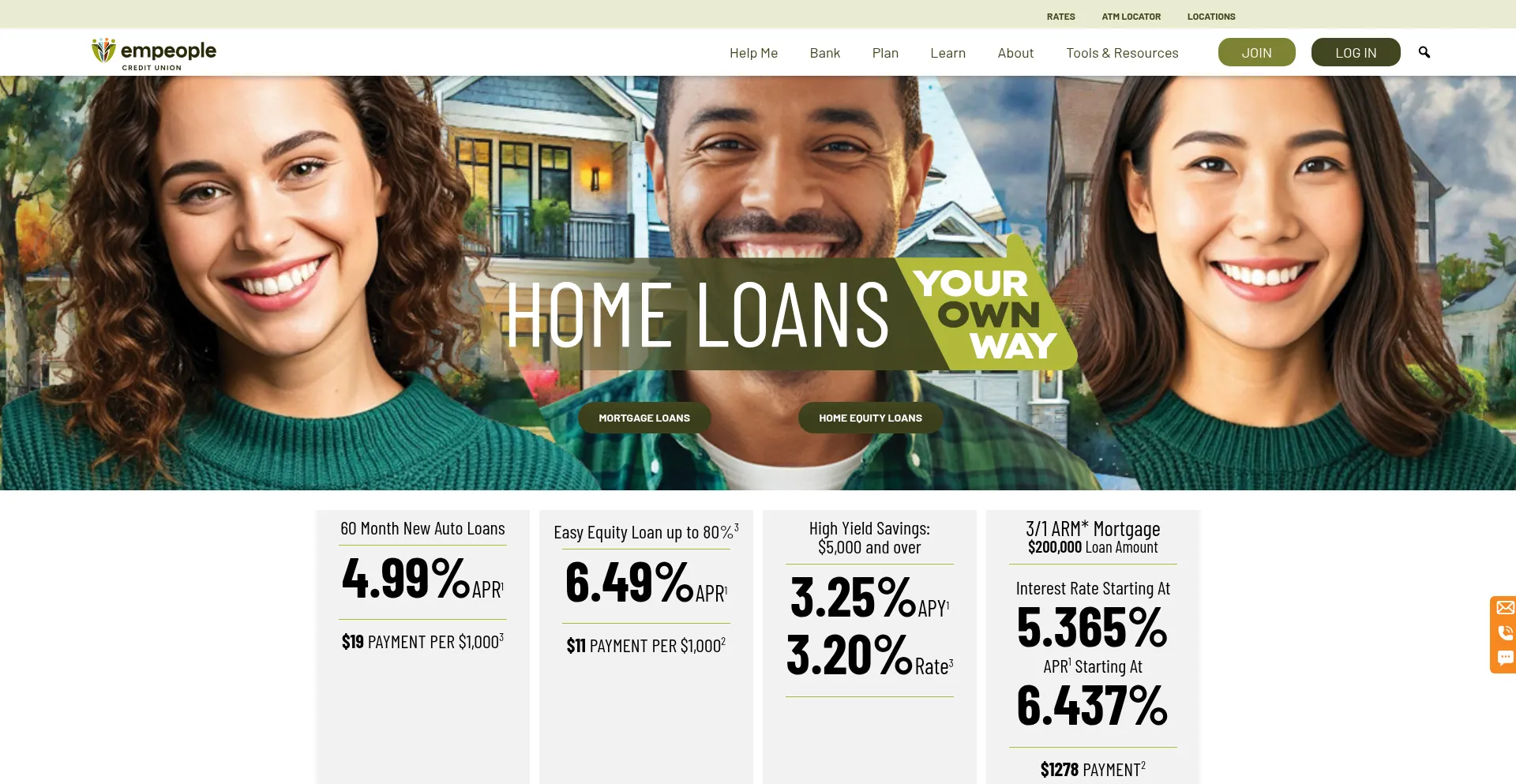 Website screenshot of Empeople.com