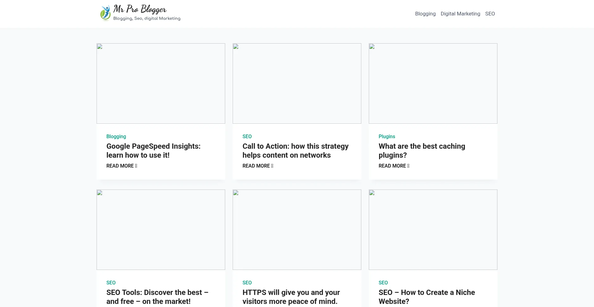 Website screenshot of En.mrproblogger.com