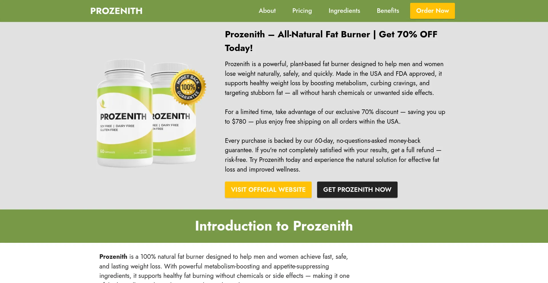 Website screenshot of En-en-prozenith.com