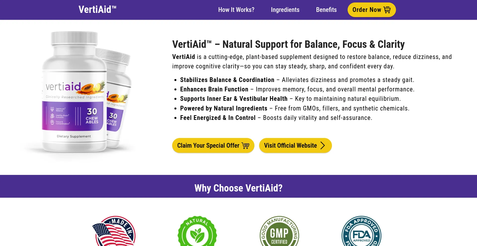 Website screenshot of En-en-us-vertiaid.com