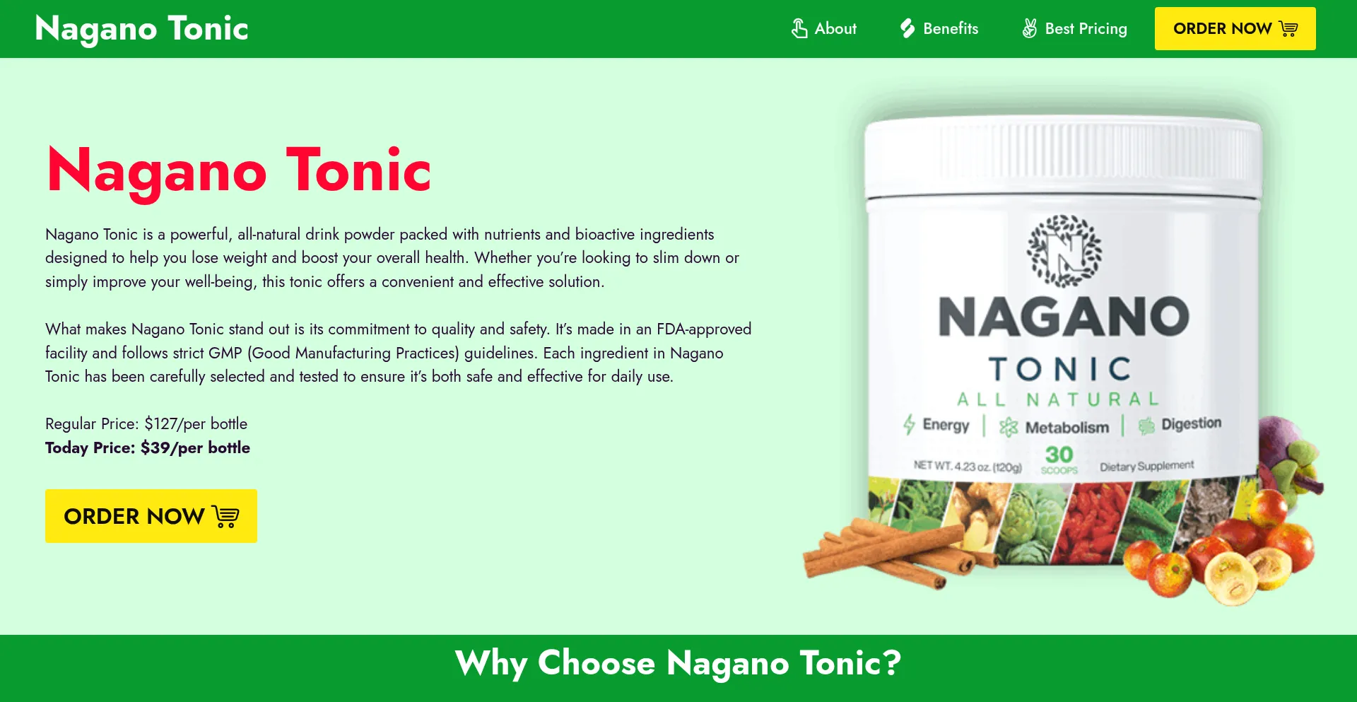 Website screenshot of En-naganoleanbody.com