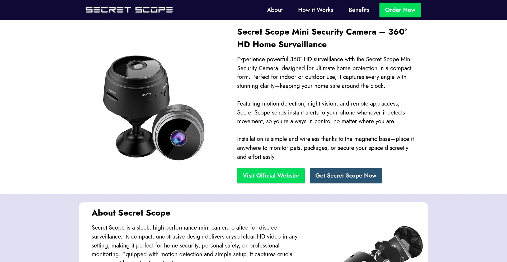 Website screenshot of En-secretscope.com