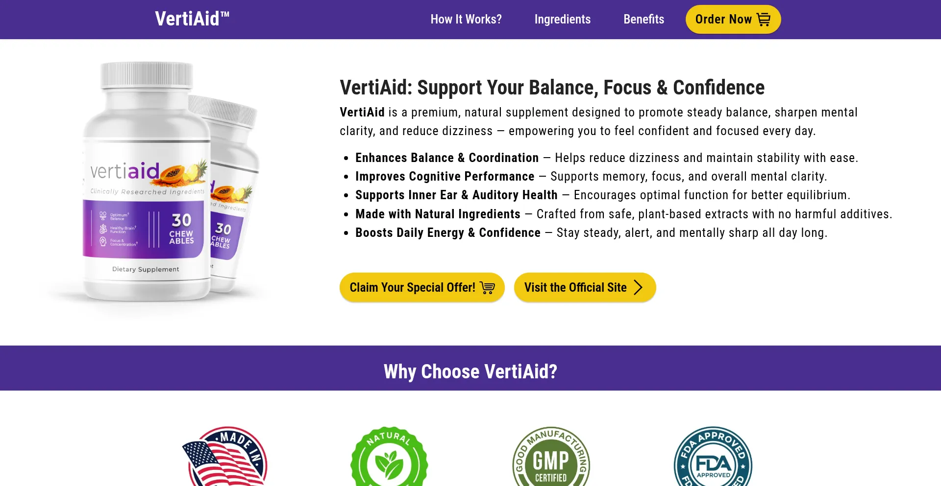 Website screenshot of En-vertiaid.us