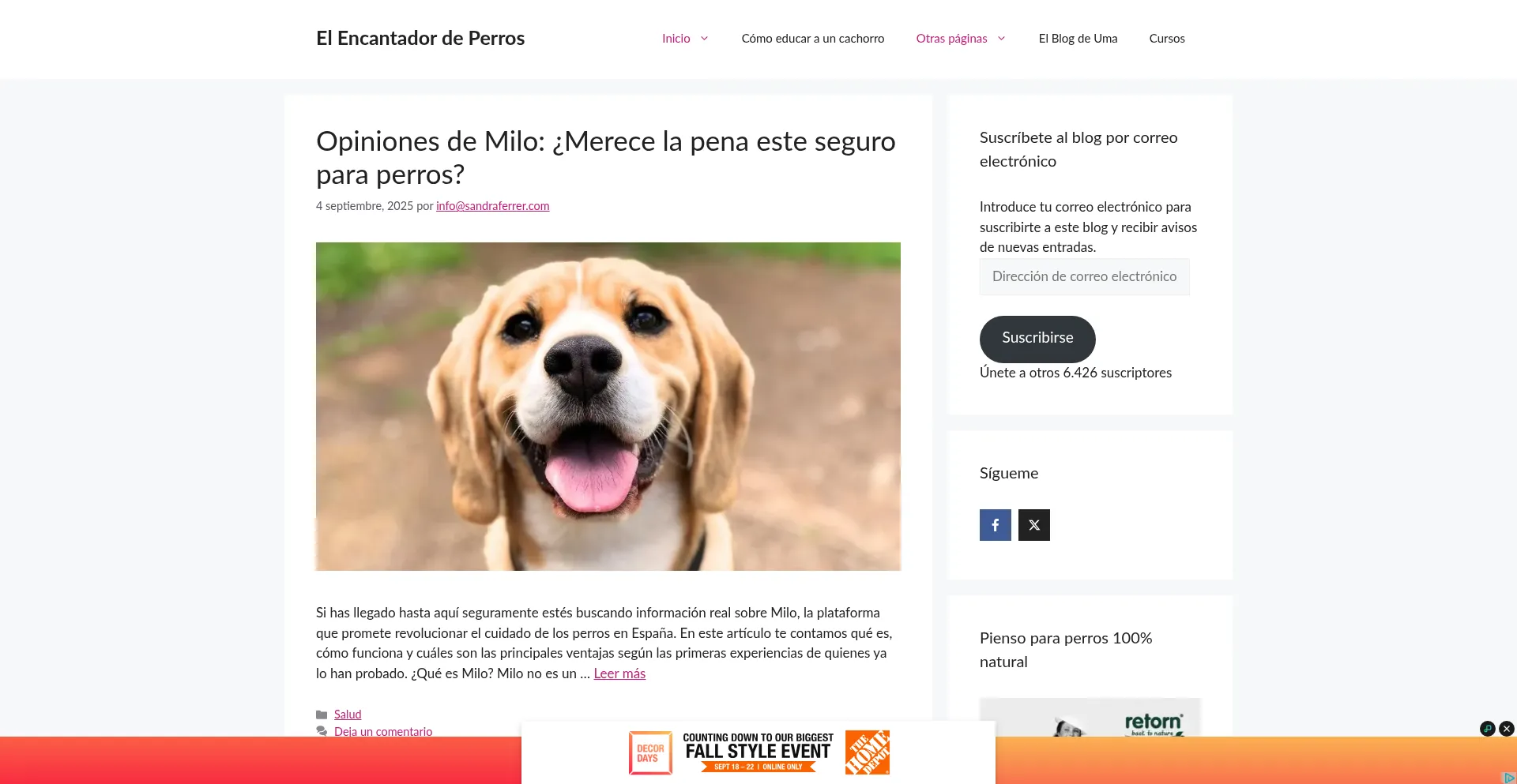 Encantadordeperros.es 安全可靠吗？