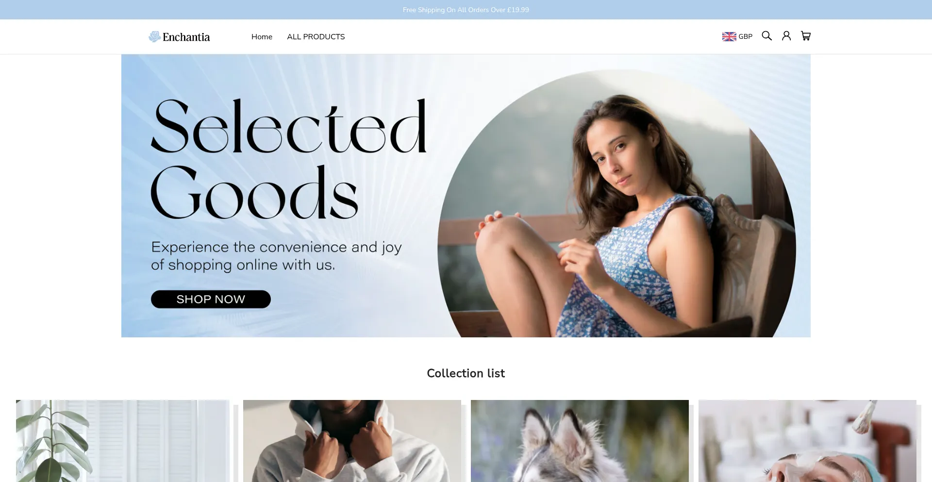 Website screenshot of Enchantia.uk