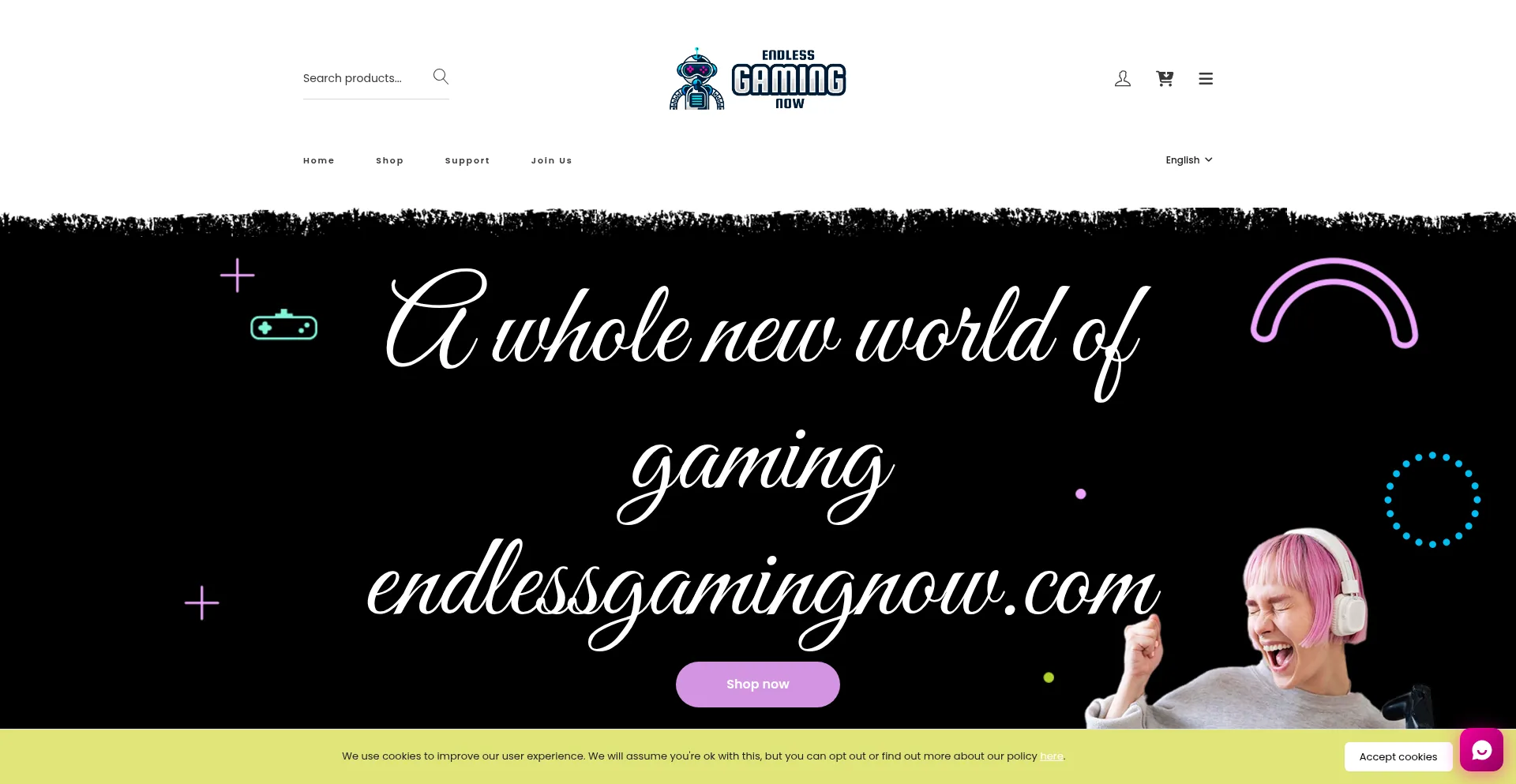 Endlessgamingnow.com Screenshot