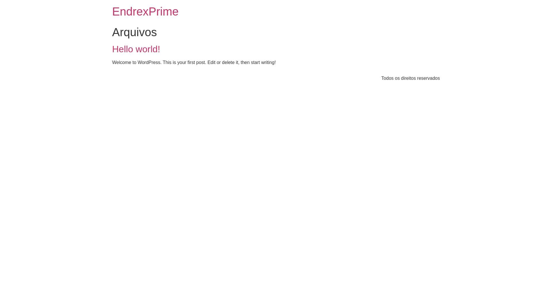 Website screenshot of Endrex-prime.com