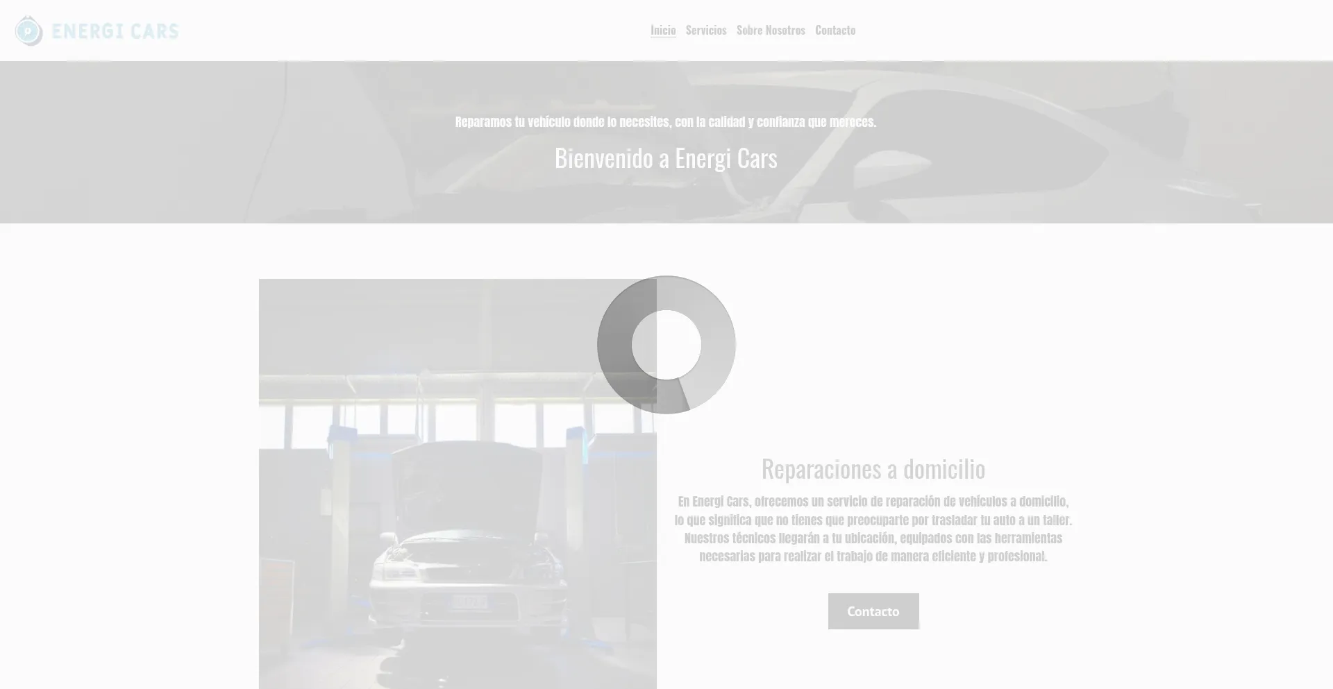 Website screenshot of Energicars.com