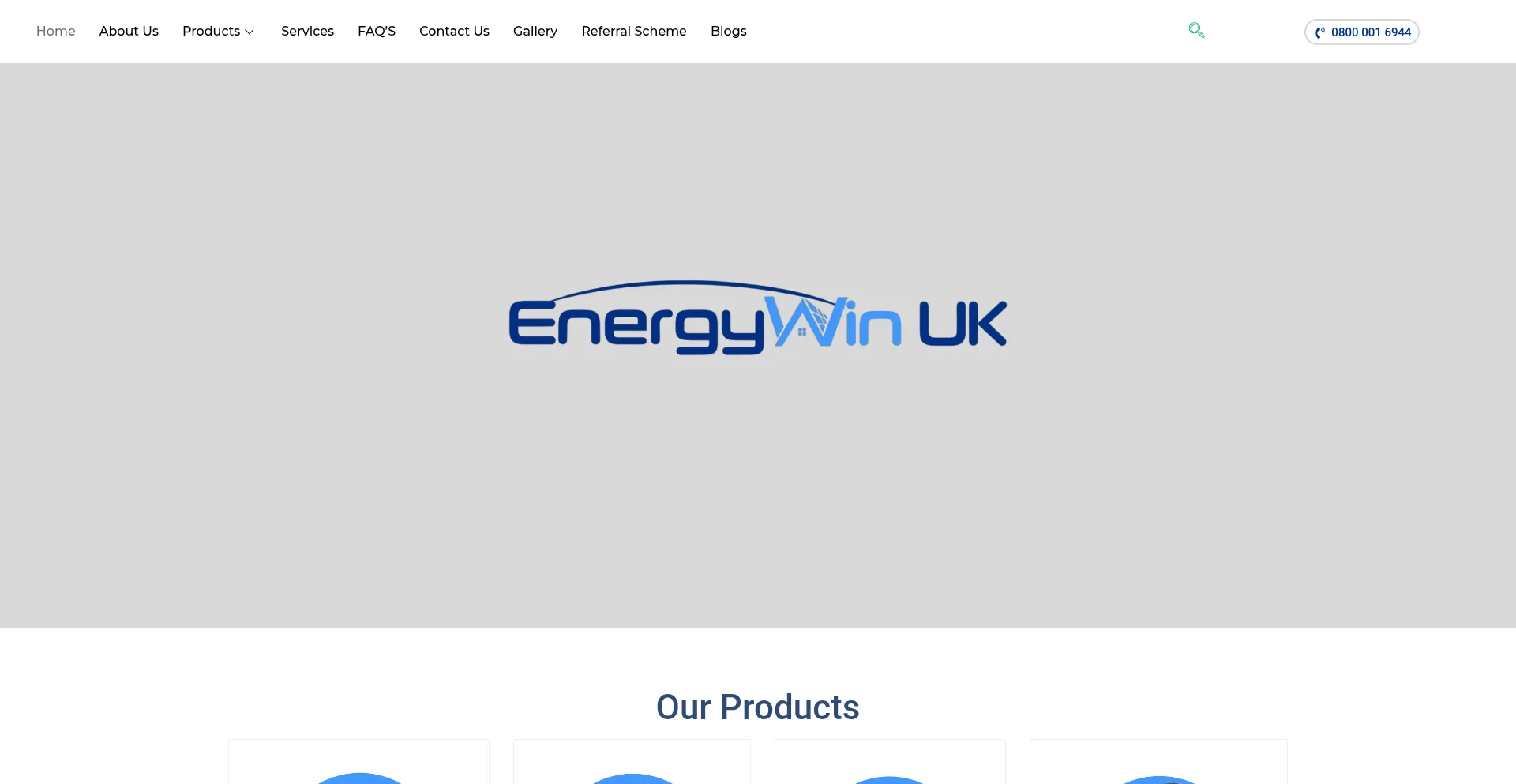 Website screenshot of Energywin.co.uk