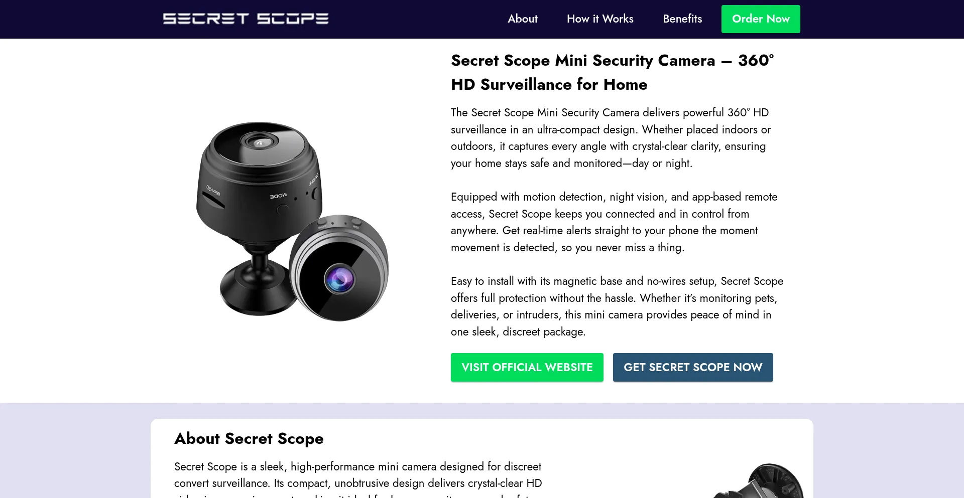 Website screenshot of Eng-secretscope.com