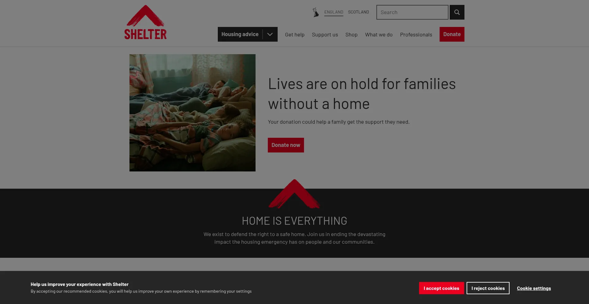 England.shelter.org.uk Screenshot