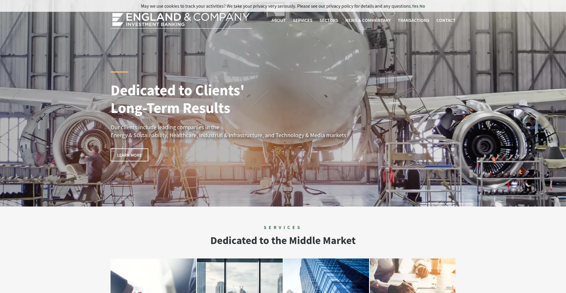 Website screenshot of Englandco.com