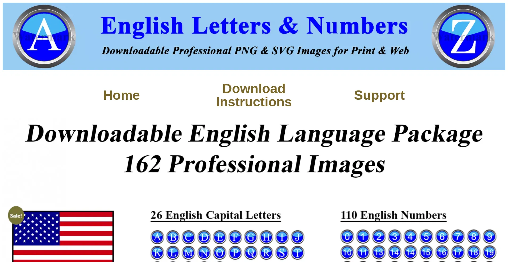 Englishlettersandnumbers.com Screenshot