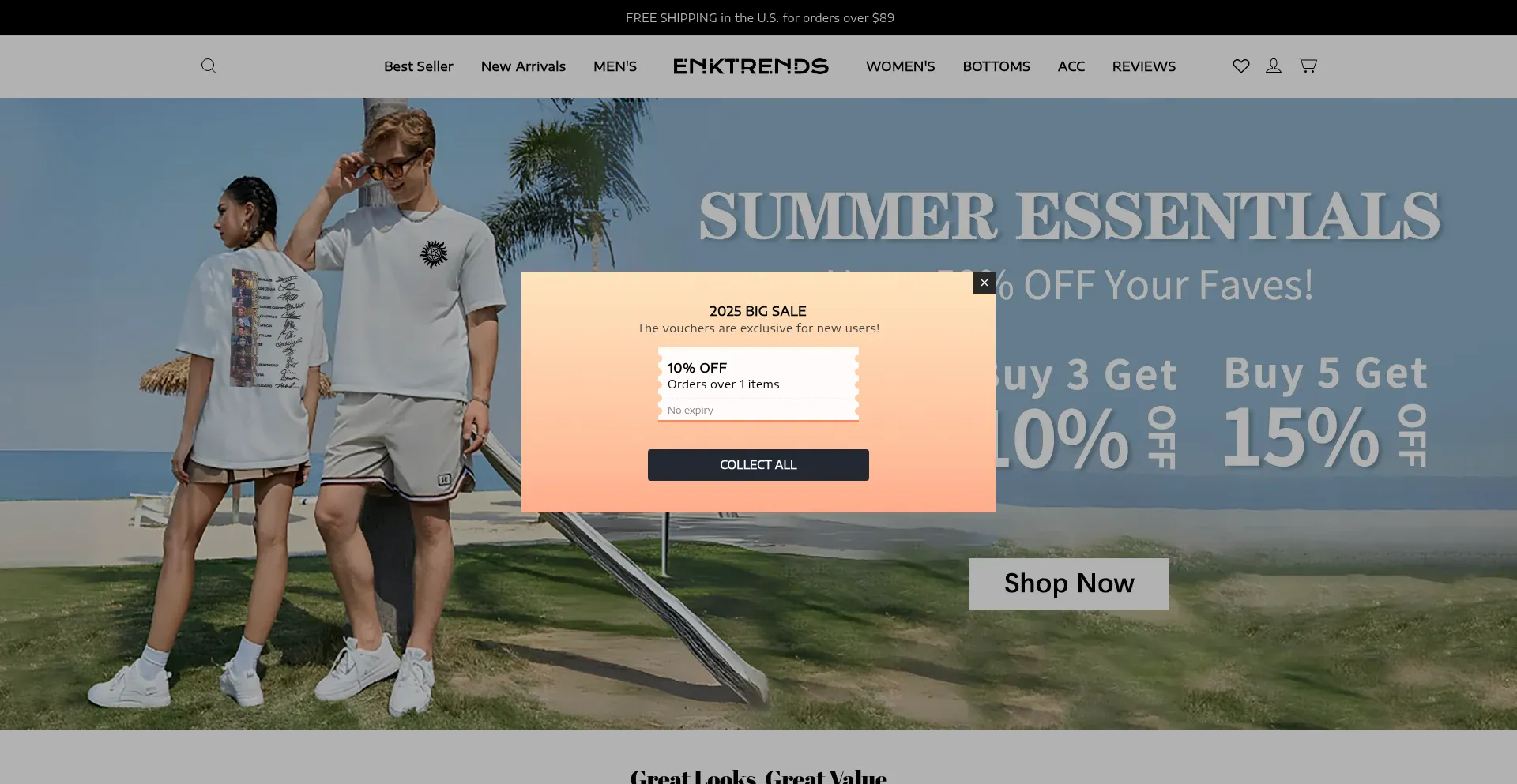 Website screenshot of Enktrends.com