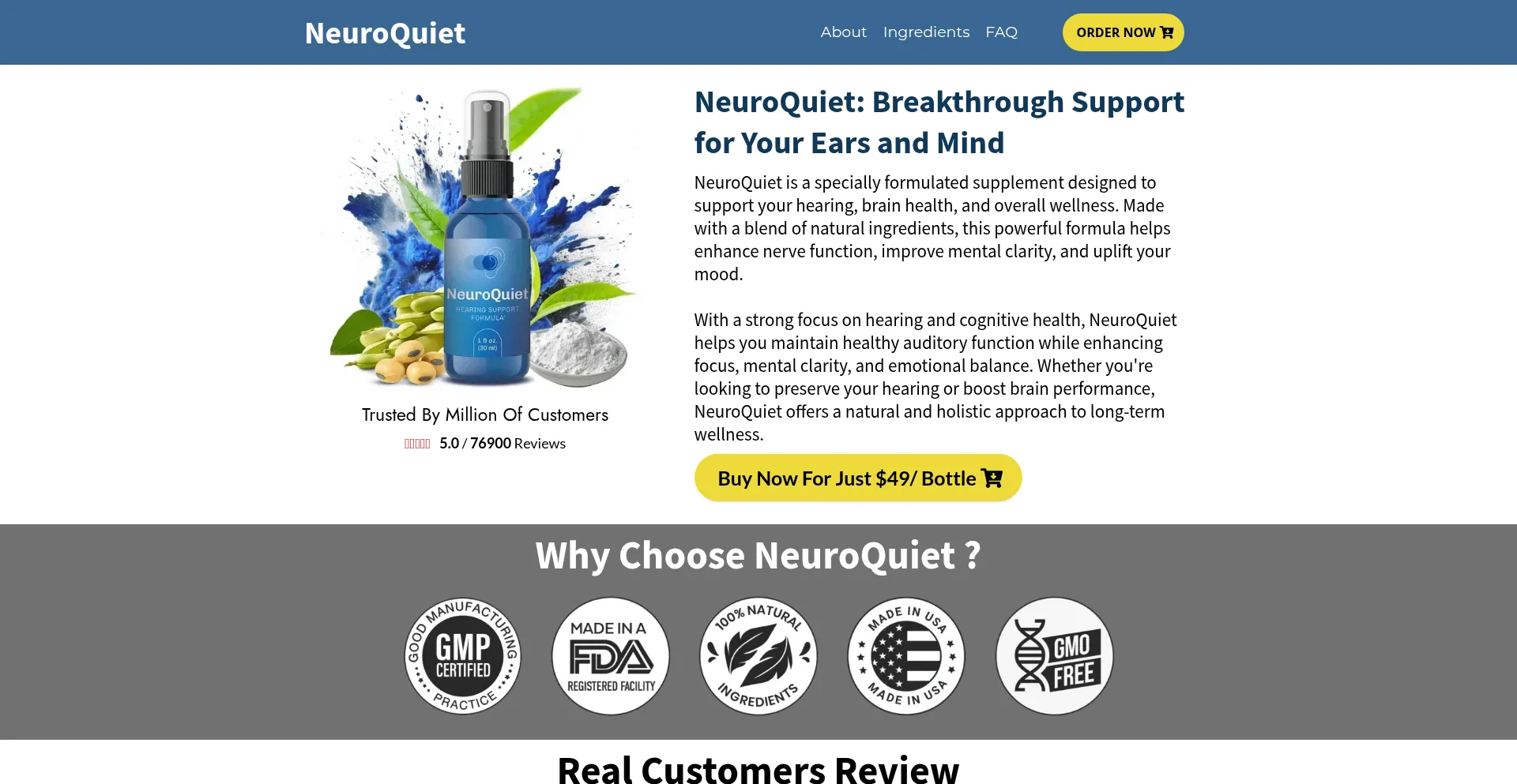 Website screenshot of Enn-neuroquiet.com