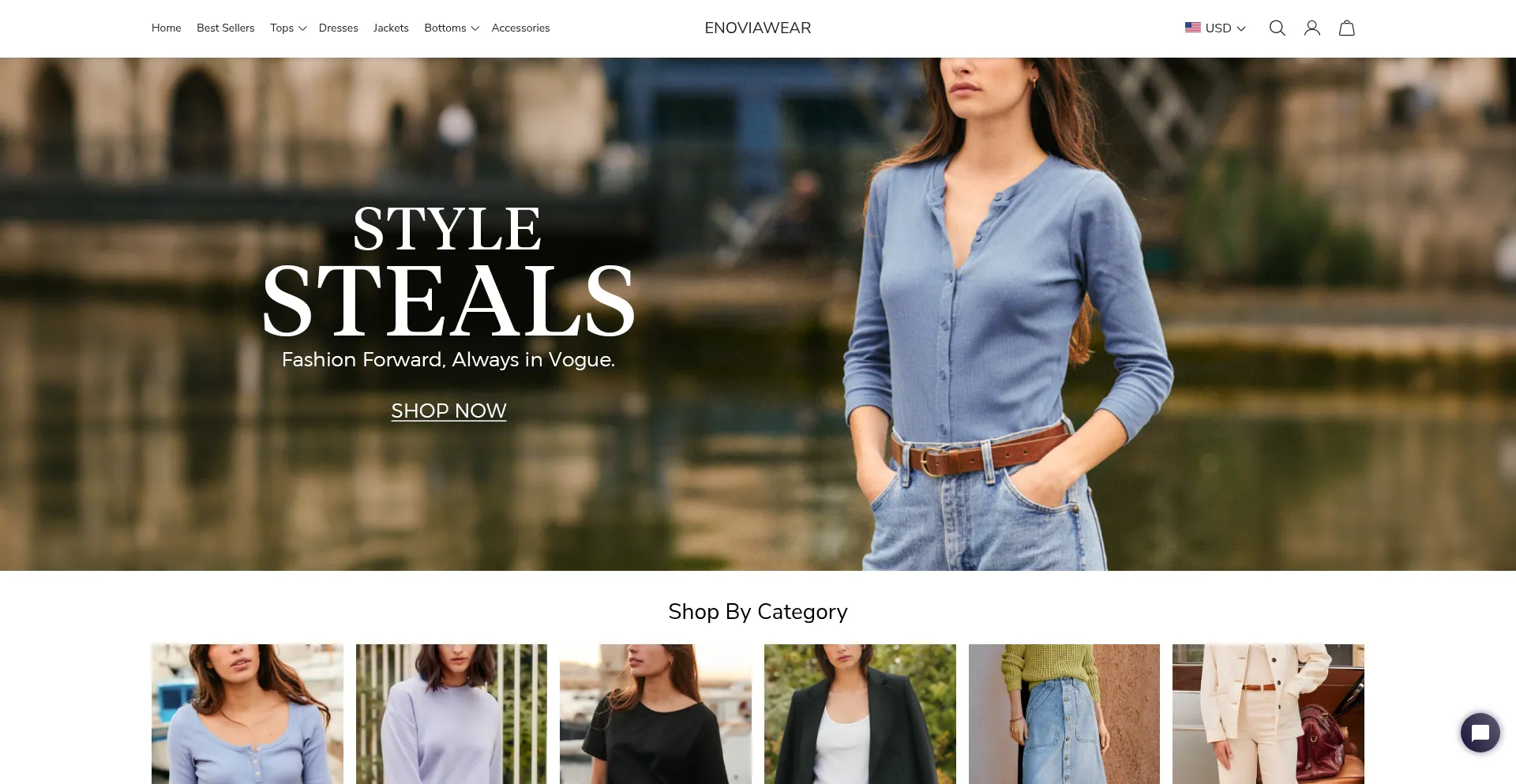 Enoviawear.com Screenshot