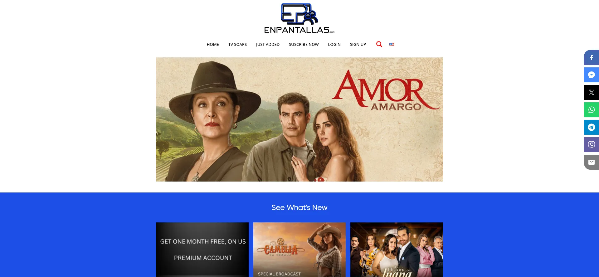 Website screenshot of Enpantallas.com