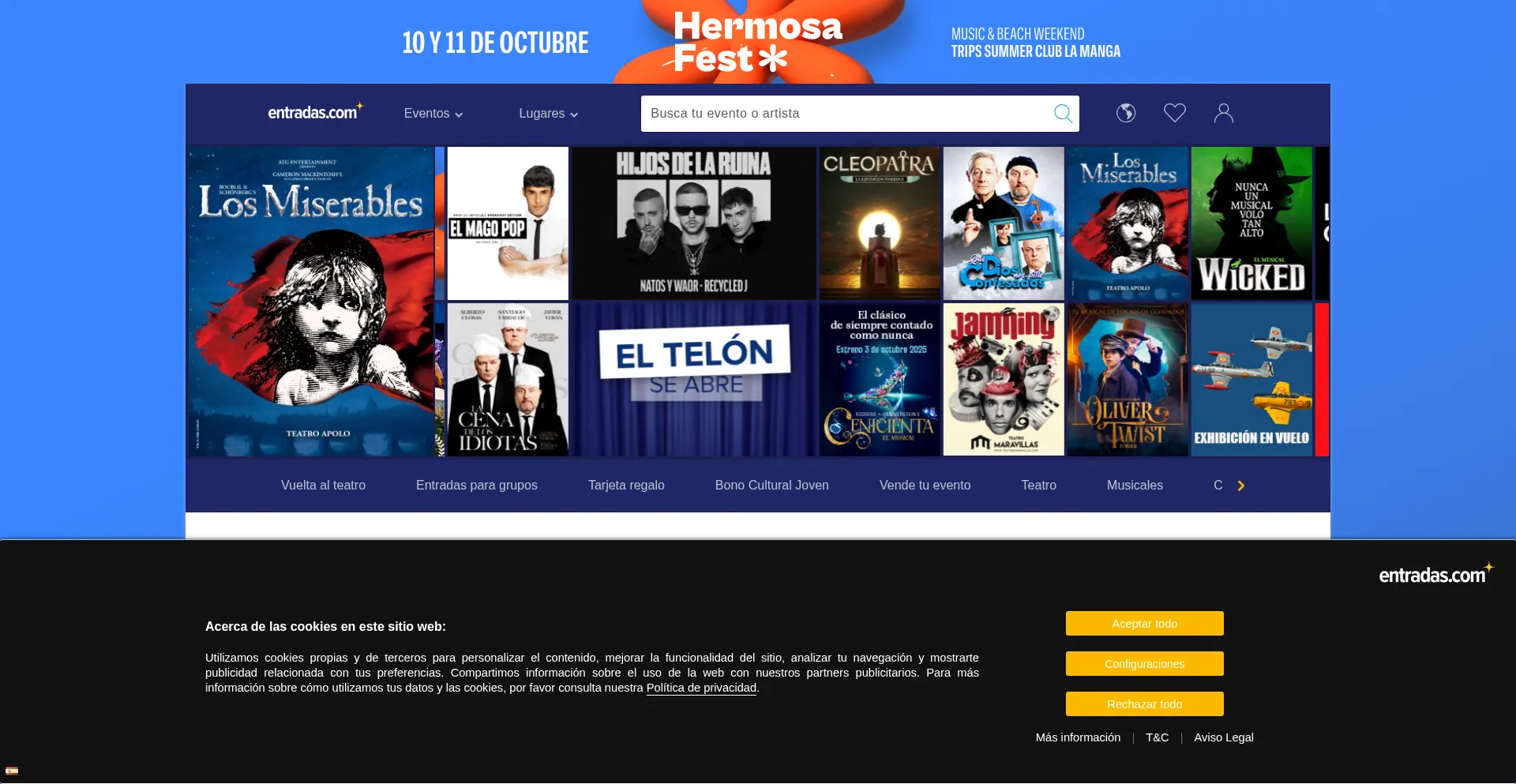 Entradas.com Screenshot