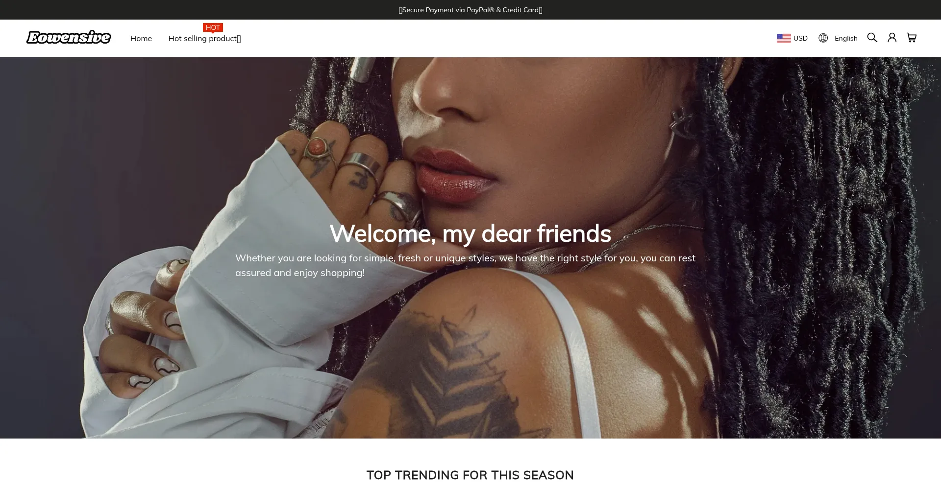 Website screenshot of Eowensive.com