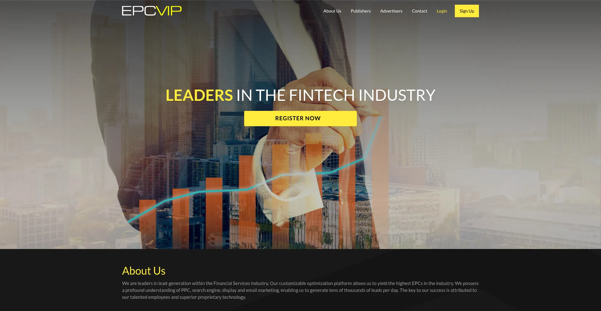 Website screenshot of Epcvip.com