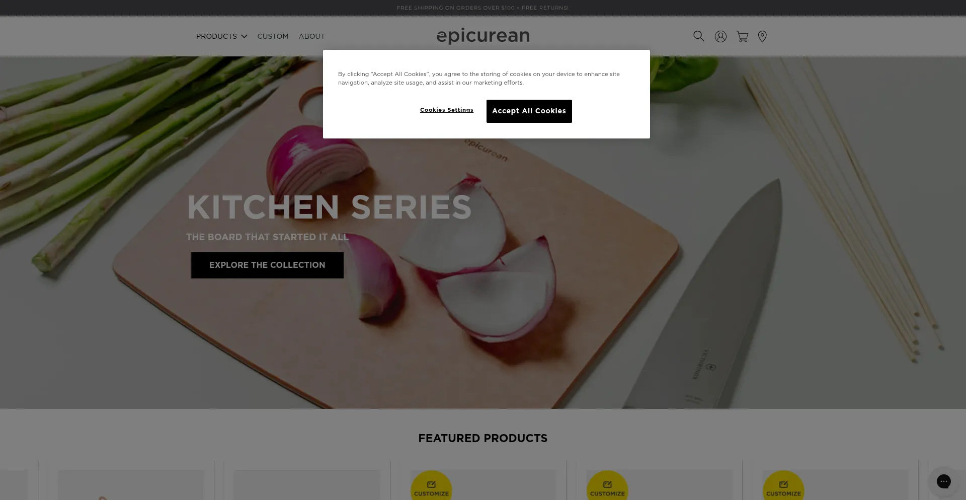 Website screenshot of Epicureanusa.com