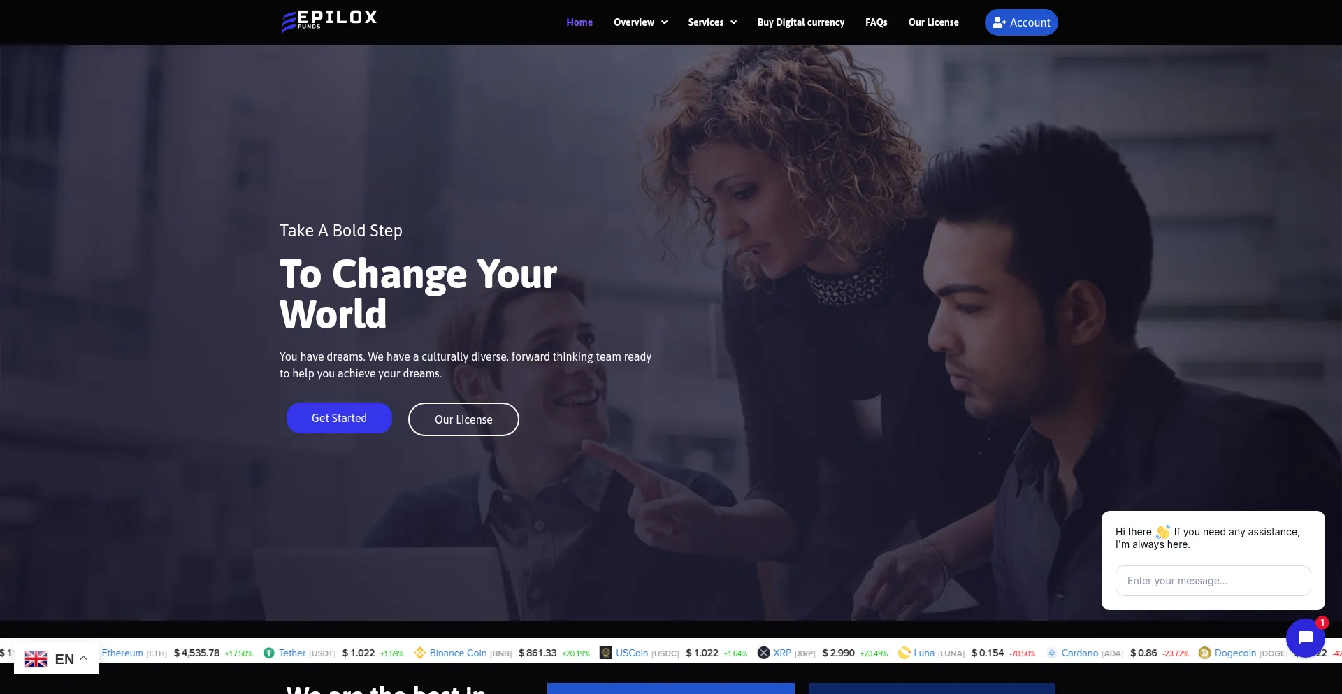 Website screenshot of Epil.epiloxfunds.com